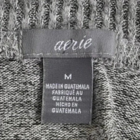 Aerie Romper Playsuit Long Sleeve Snap Front Gray Loungewear Size Medium - Picture 7 of 11